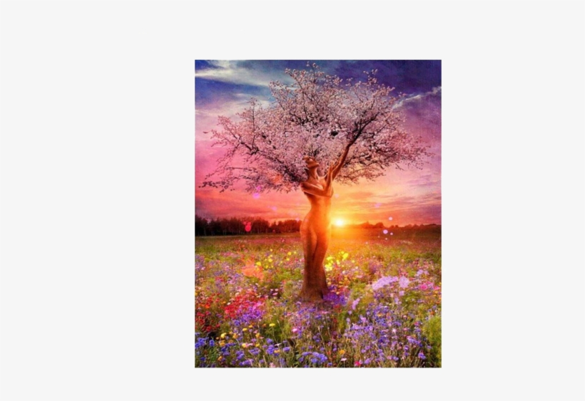 The Blessings Of Yavanna Paint By Numbers Art - Women Tree, transparent png #769953