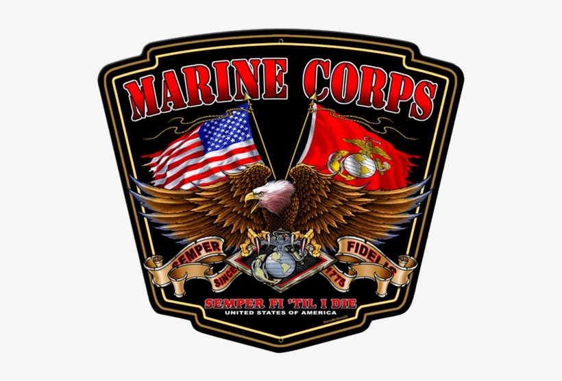 Marine Corps Flying Flags Sign - Emblem, transparent png #7600426