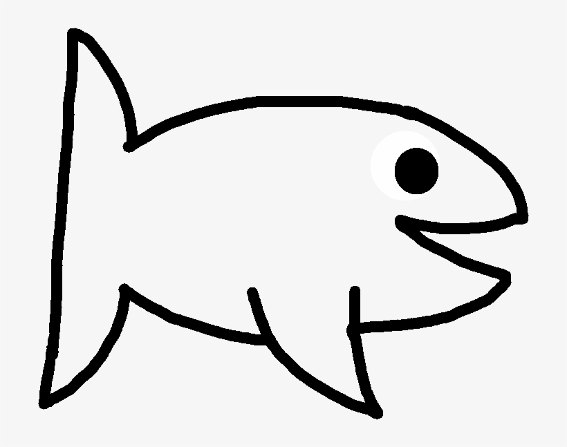 Red/blue Fish - Drawing - Line Art, transparent png #7600967