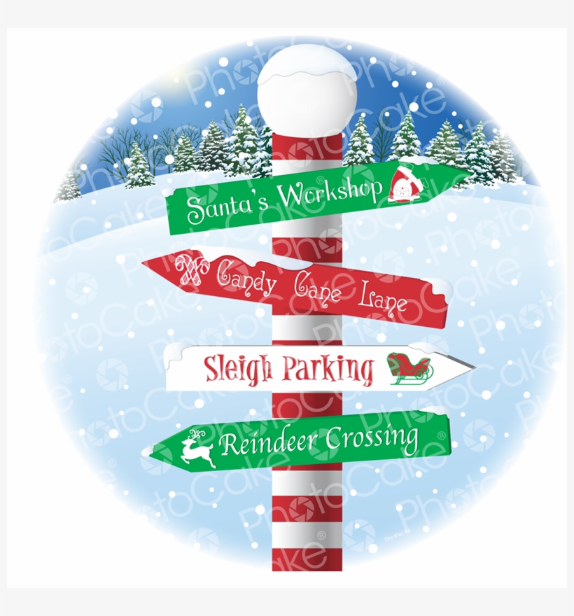 North Pole Sign - Illustration, transparent png #7601925