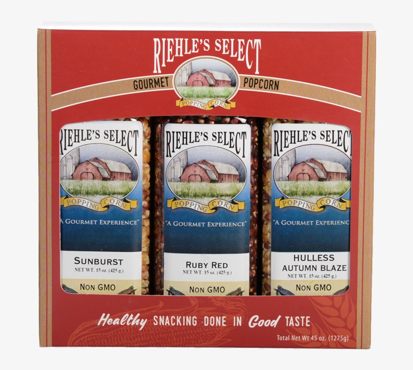 3 Varieties Of Popping Corn In 15oz Jars - Flyer, transparent png #7602193