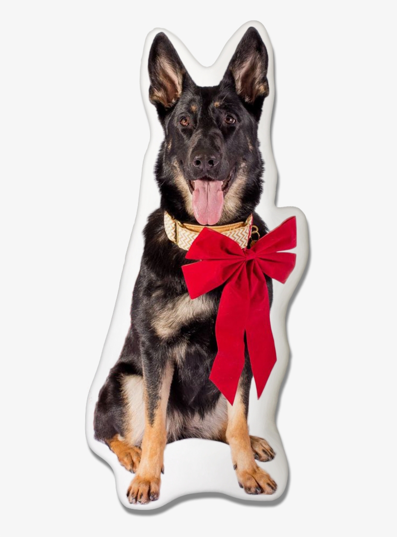 german shepherd christmas pillow