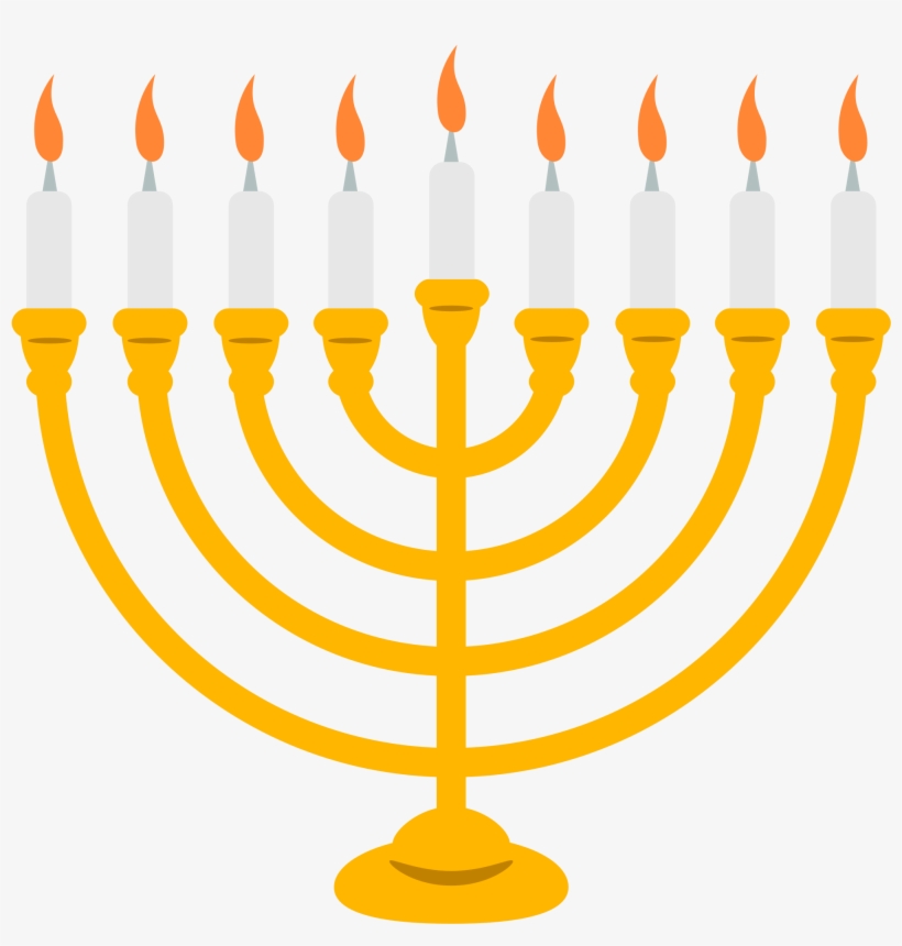 Hanukkah Banner Transparent Download Candle Holder - Green Menorah, transparent png #7602609