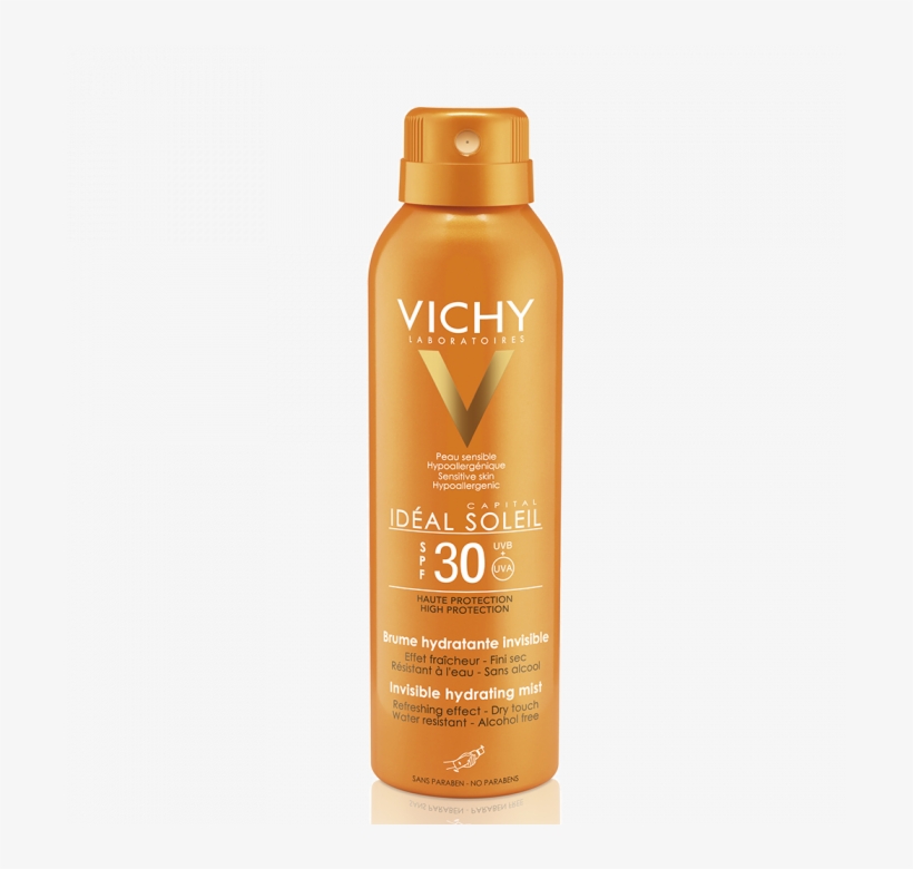 Vichy Ideal Soleil Invisible Hydrating Mist Spf50, transparent png #7602845