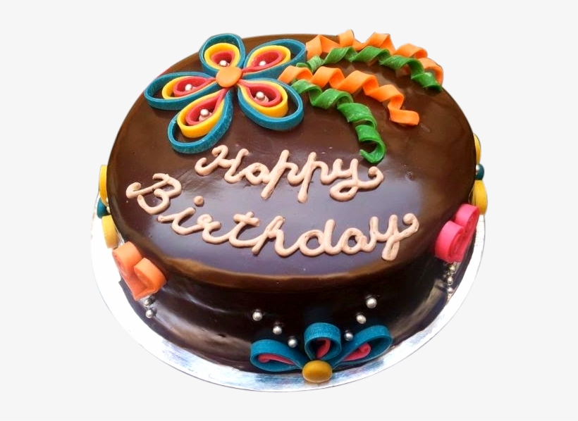 More Like This - Designer Chocolate Birthday Cake, transparent png #7602981