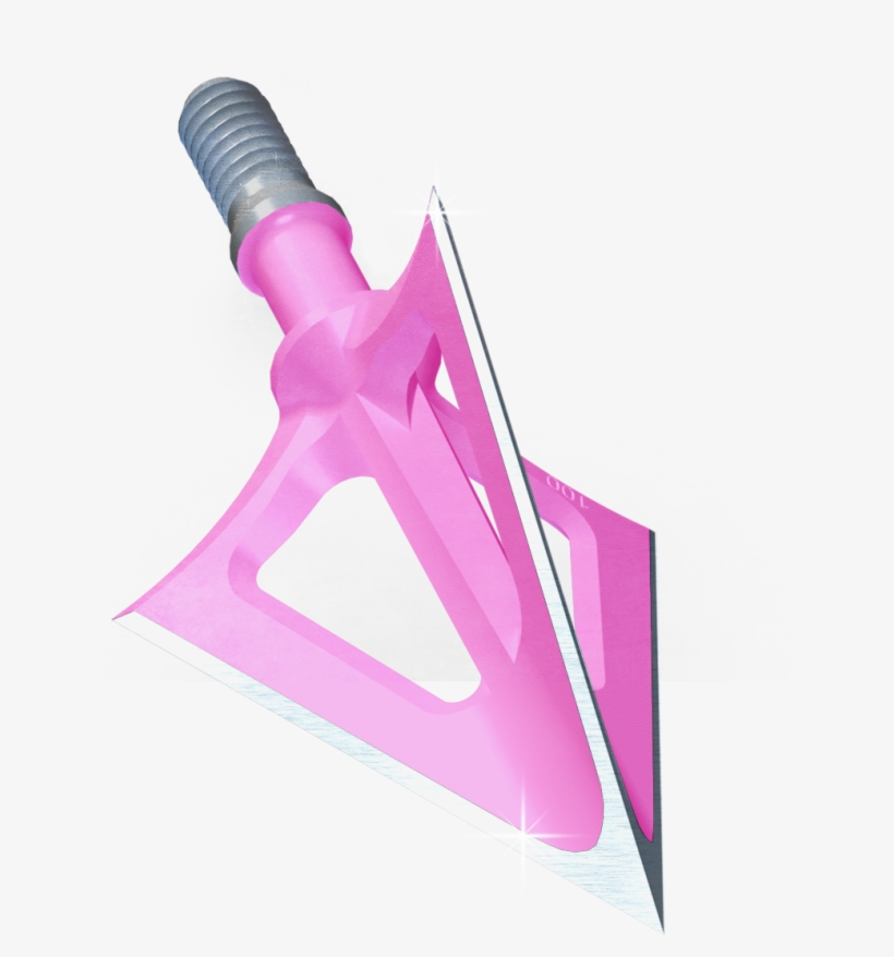 Pink Bowhunting Blade Subscribe Grain Crossbow Clipart - Fixed Blade Broadheads, transparent png #7603261