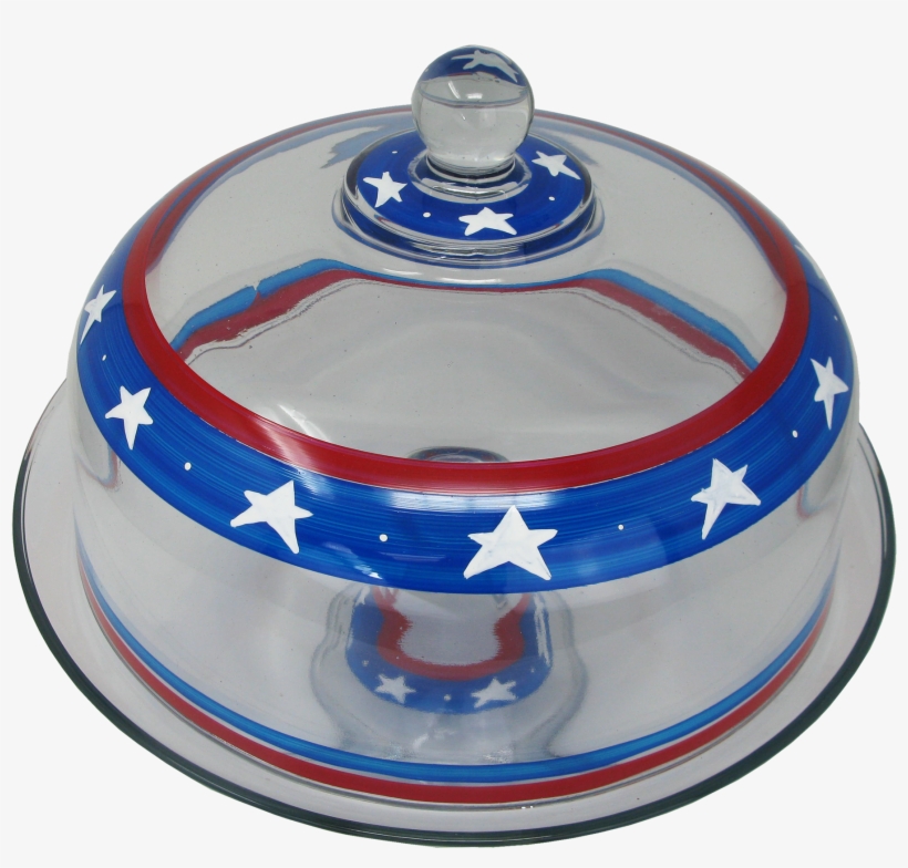 Stars/stripes Cake Dome Patriotic Collection - Ceramic, transparent png #7603362