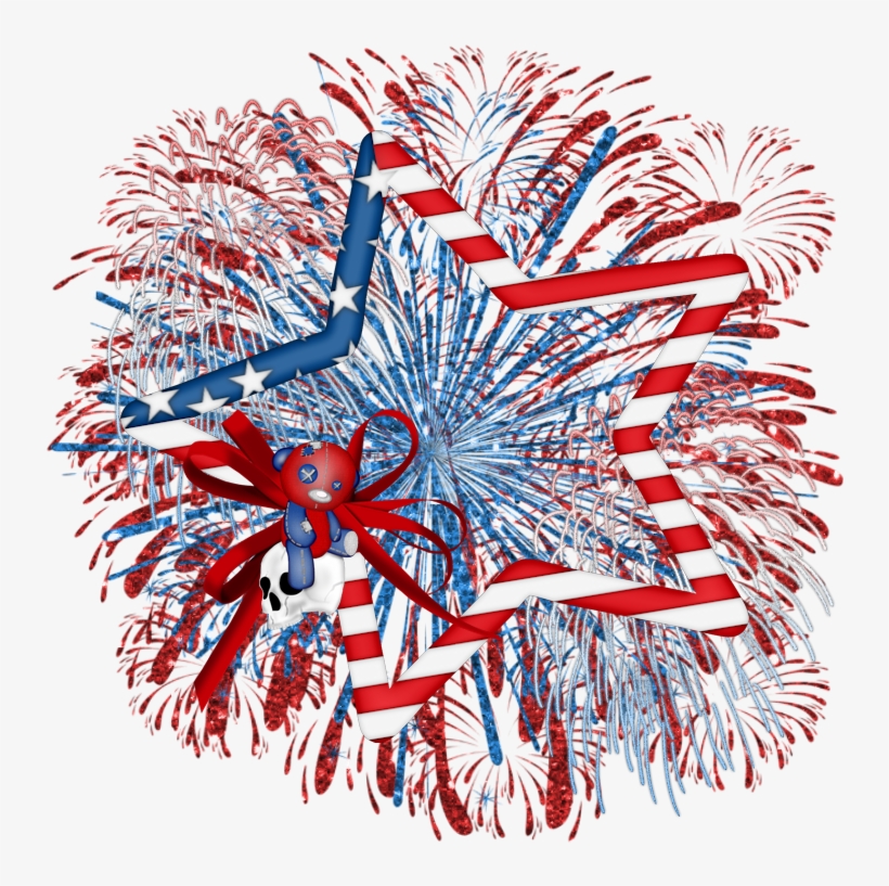 Patriotic Cluster Frame 810 X - Fireworks, transparent png #7603570
