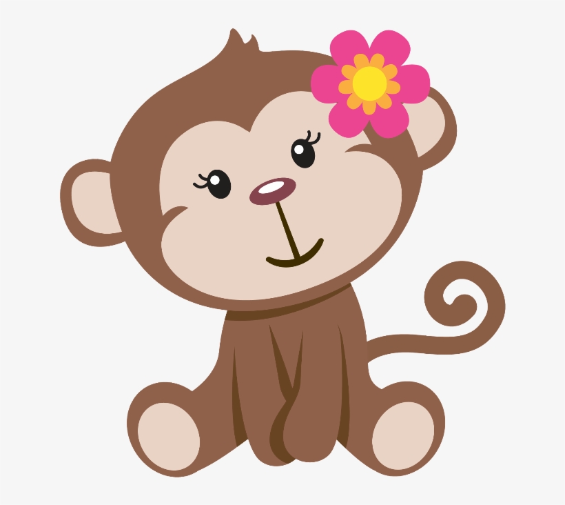 Mq Sticker - Baby Girl Monkey Clip Art, transparent png #7604493