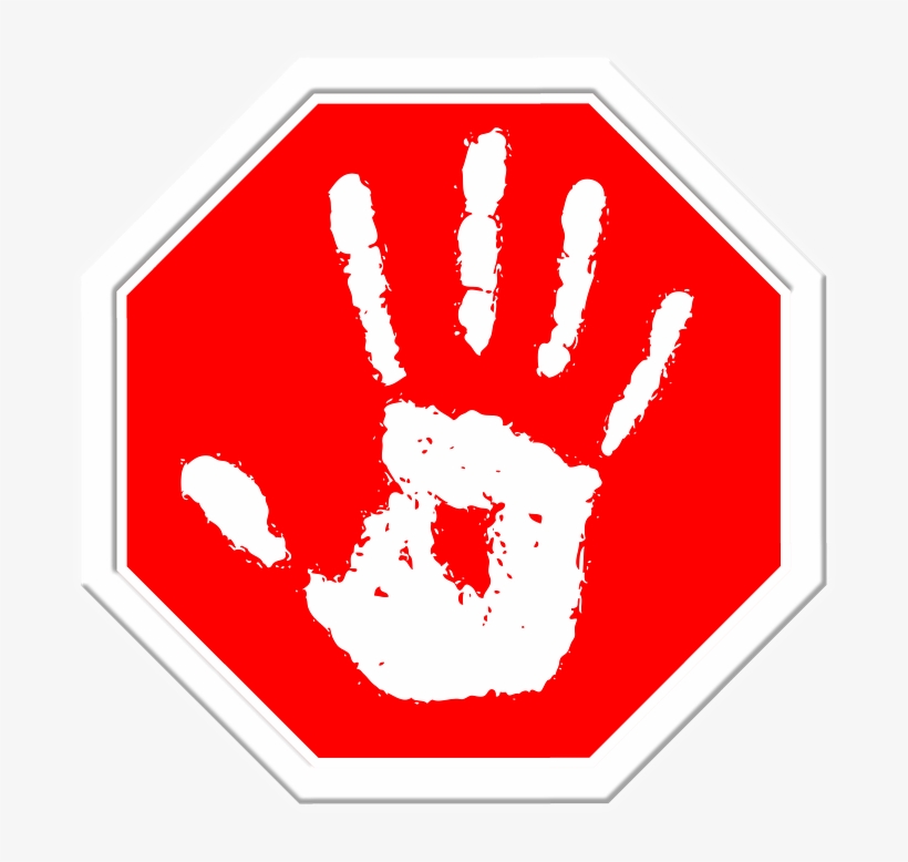 Stop, Hand, Finger, Containin - Stopp Hånd, transparent png #7605060