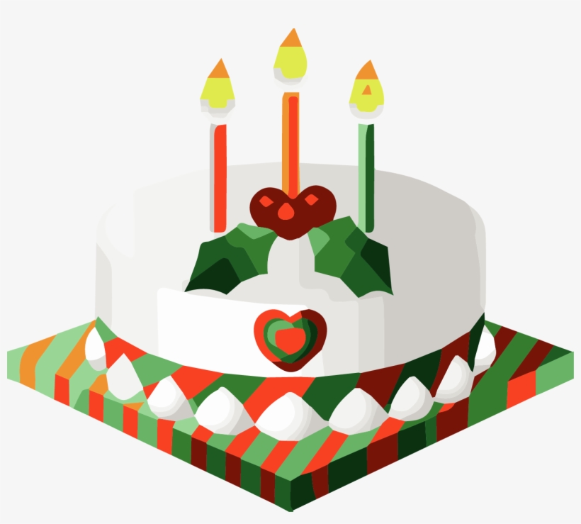 Christmas Birthday Clip Art - Christmas Cake Clip Art Free, transparent png #7605863