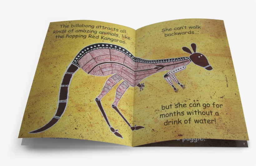 Animals Around The Billabong Educational Big Book Example - Kangaroo, transparent png #7606306