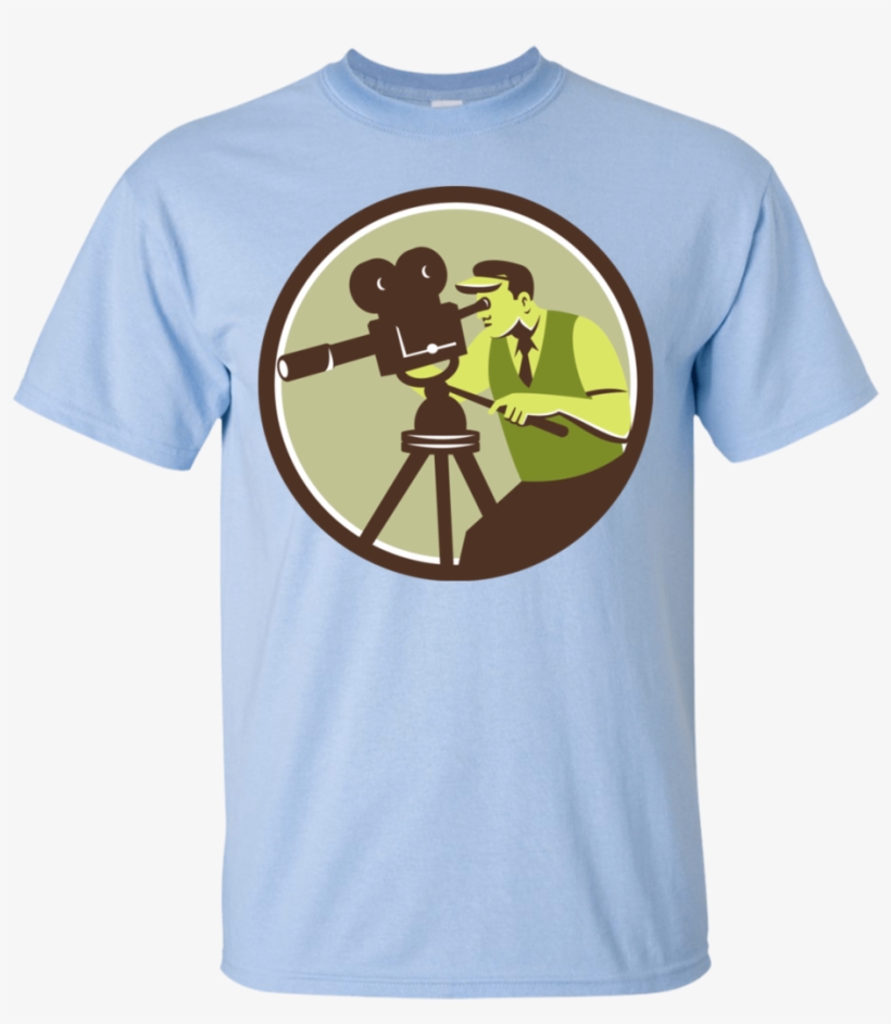 Cameraman Director Vintage Camera Retro T-shirt - Shirt, transparent png #7607471