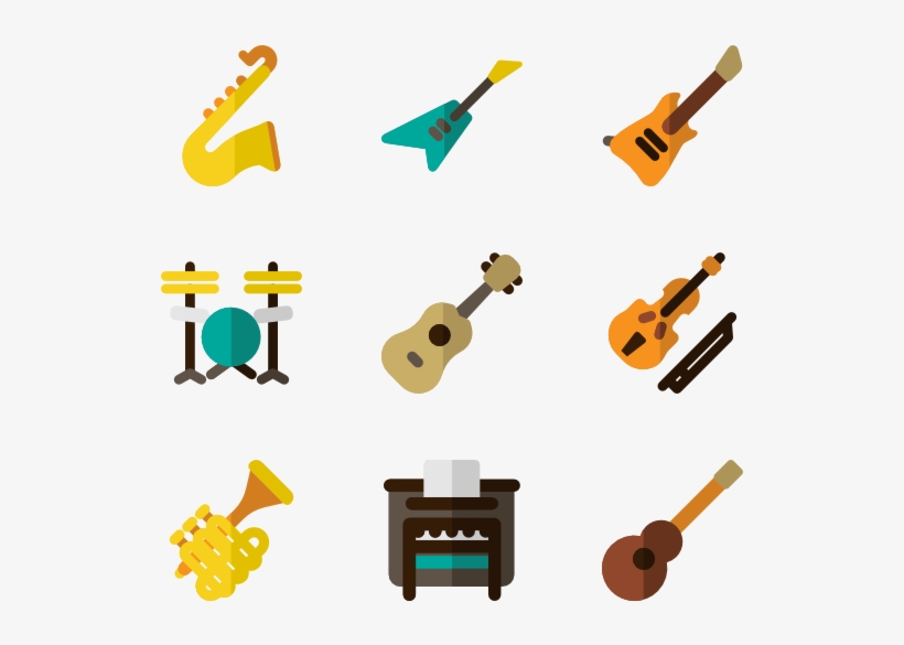 Musical Instrument Icons 2,752 Vector Icons - Music Instrument Vector Png, transparent png #7608230