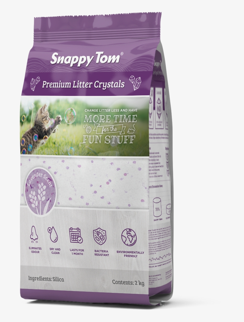 Snappy Tom - Crystal Litter - Lavender Scent - Snappy Tom Kuru Kedi Maması, transparent png #7608453