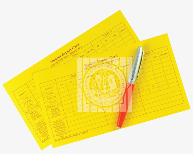 Cce Student Report Card - Document, transparent png #7609698
