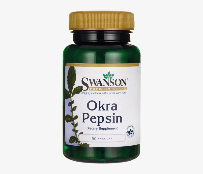 Swanson Okra Pepsin 90 Caps - Chaga Mushroom Health Product, transparent png #7609760