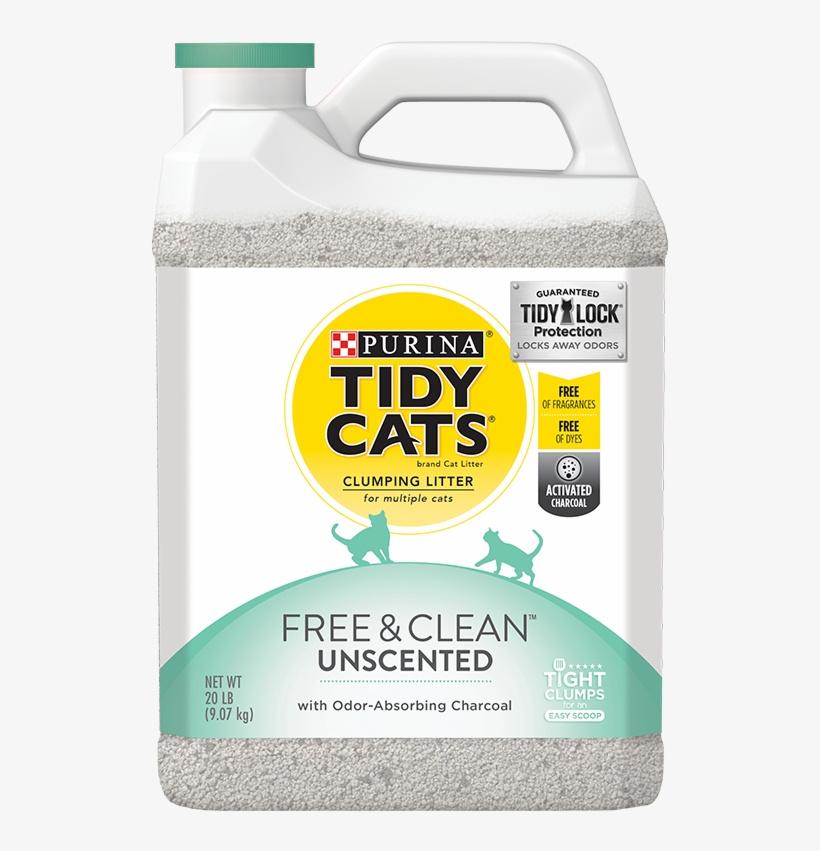 Clumping Free Clean Litter Product 1 - Tidy Cats Unscented Cat Litter, transparent png #7609825