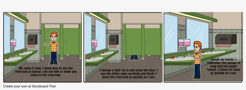 Sam Uses The Restroom - Cartoon, transparent png #7609862