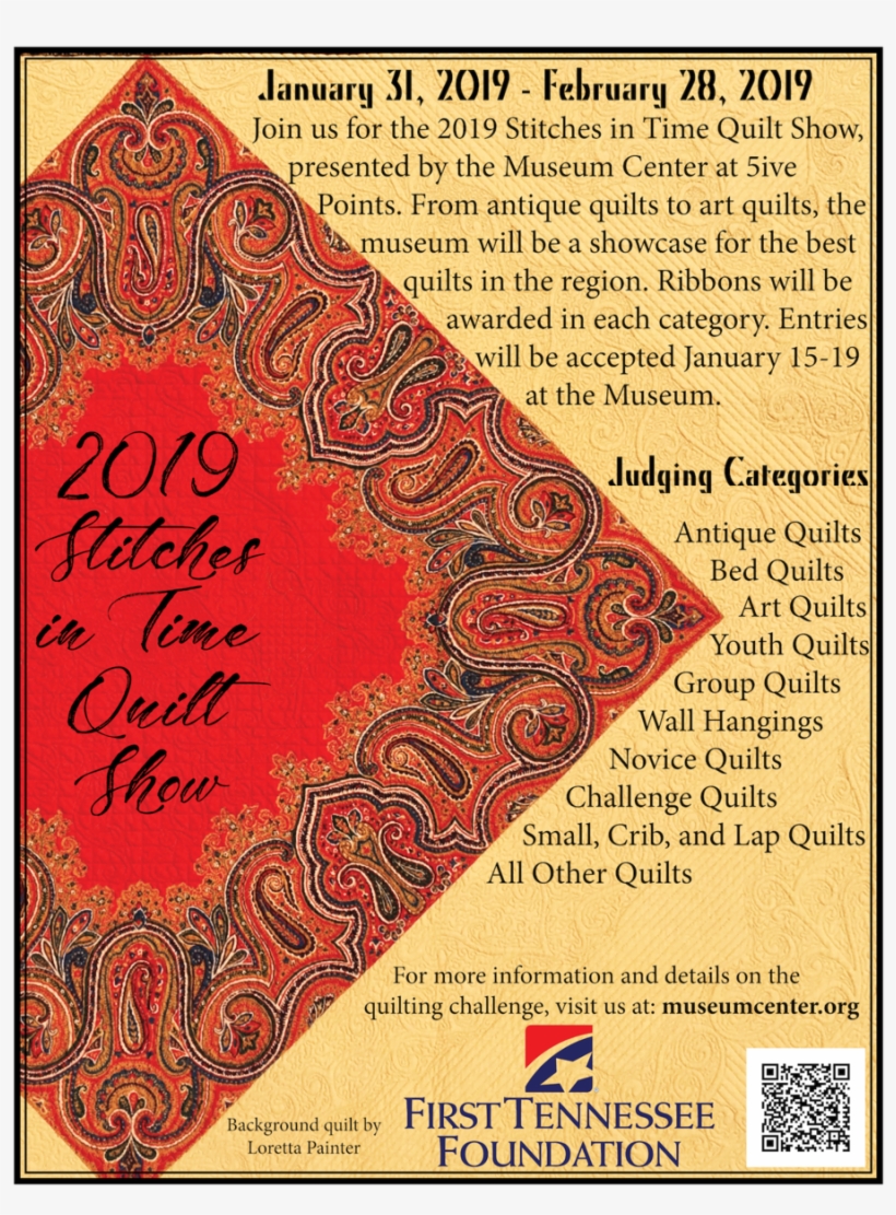 Painterquiltshowflyer - First Tennessee, transparent png #7611079