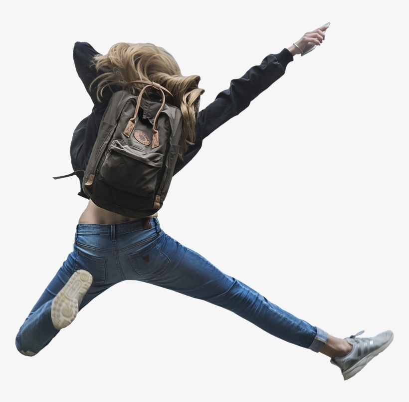 Jump Enjoy Girl - Achieving Goals, transparent png #7611972