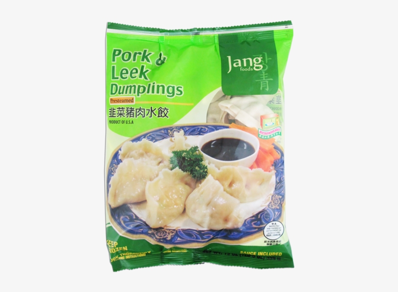 Jang Foods Jang Pork & Leek Dumplings - Wonton, transparent png #7612266