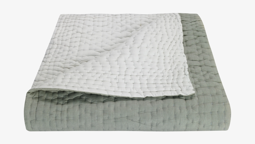 Grey & White Reversable Baby Quilt - Mattress, transparent png #7612435