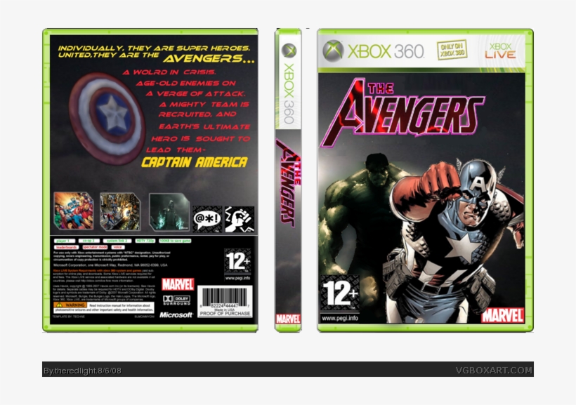 The Avengers Box Art Cover - Avengers Xbox 360, transparent png #7612752