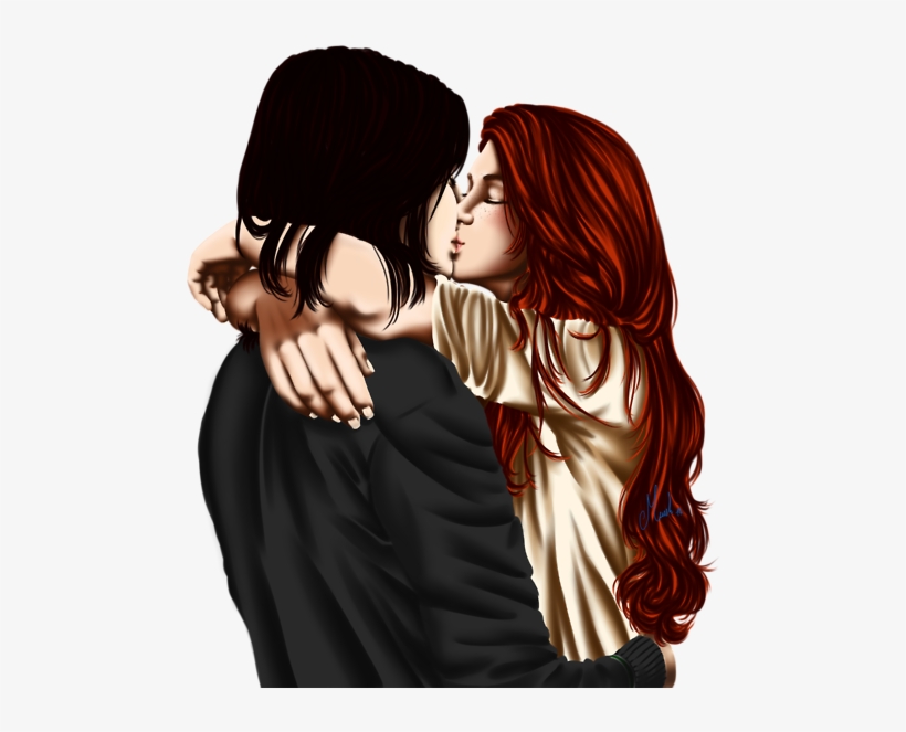 Snape Lily - Severus Snape And Lily Evans Kiss, transparent png #7613167