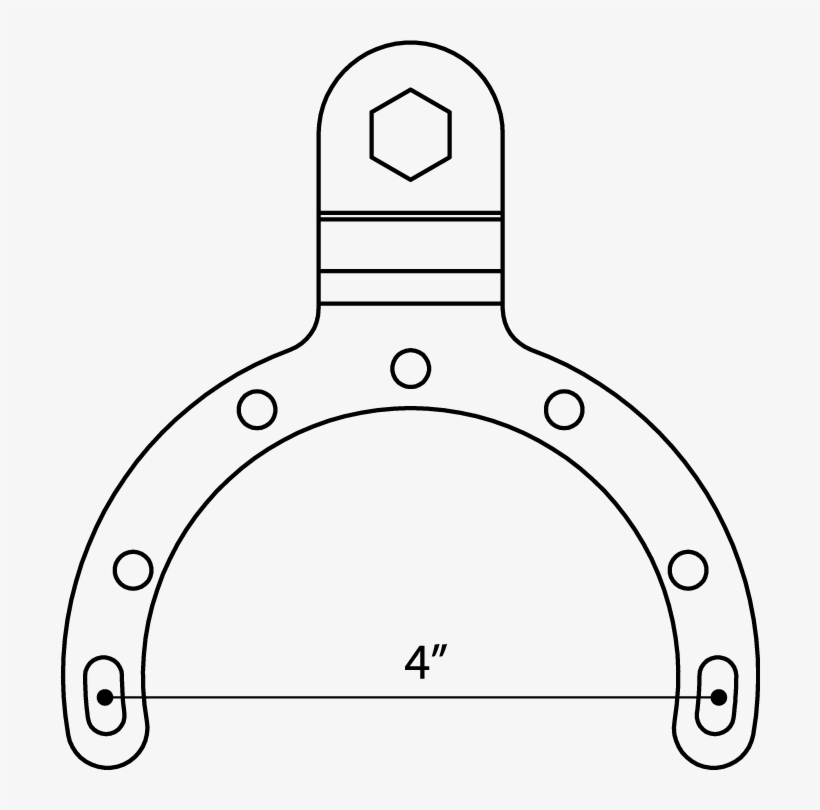 Ram Large Gas Tank Mount B Size 1" Ball With Short - Circle, transparent png #7613433
