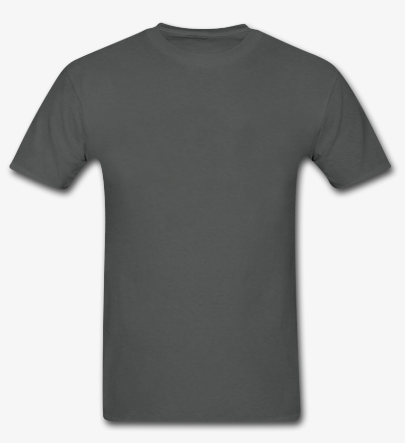 Grey Round Neck T-shirt - T Shirt Template Green Gildan, transparent png #7613544
