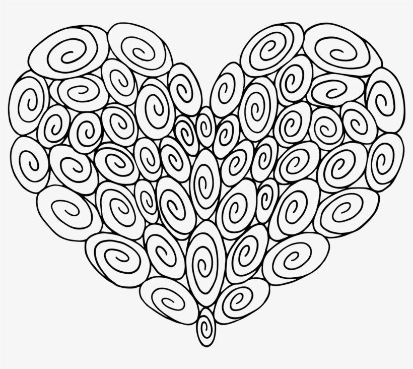 50 Swirl Heart - Printing, transparent png #7615427