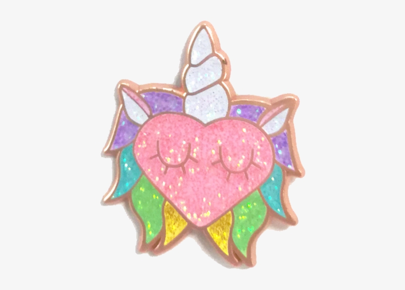 Custom Gold Metal Hard Enamel Unicorn Enamel Pins With - Embroidery, transparent png #7615496