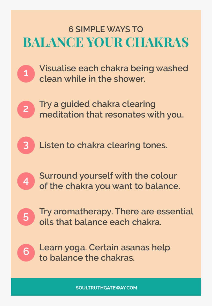6 Simple Ways To Balance Your Chakras - Connect With Your Spirit Guides, transparent png #7615638