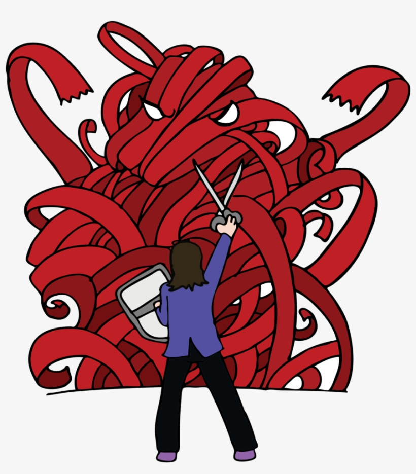 Red Tape Monster - Illustration, transparent png #7615843