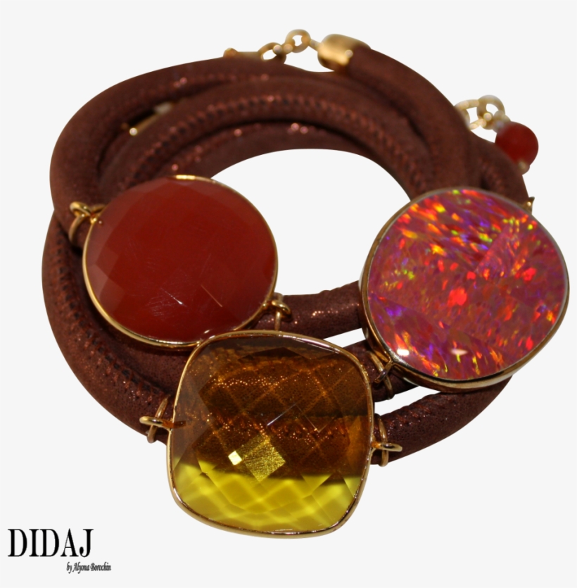 Didaj Rusty Orange Italian Wrap Leather Bracelet With - Bracelet, transparent png #7615915