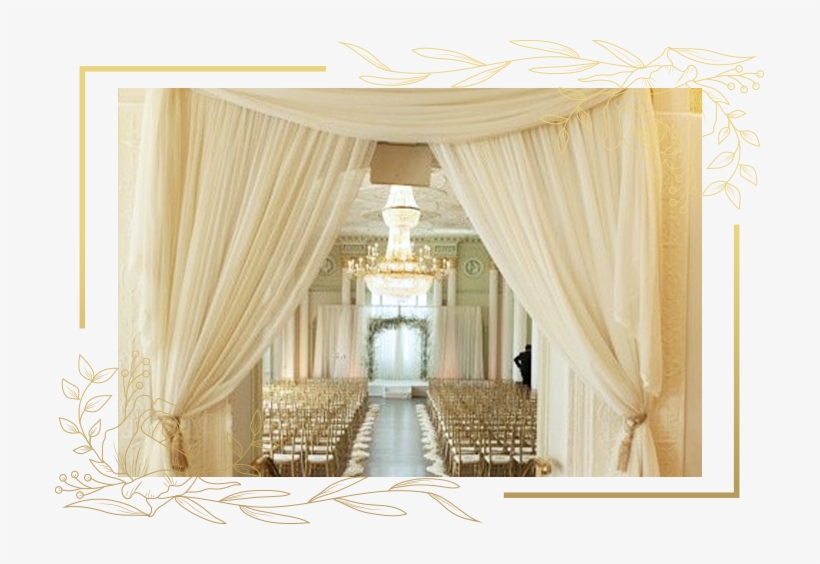 Use Accent Lights Or Beautiful Washes Of Color To Provide - Wedding Drapes Church, transparent png #7615989