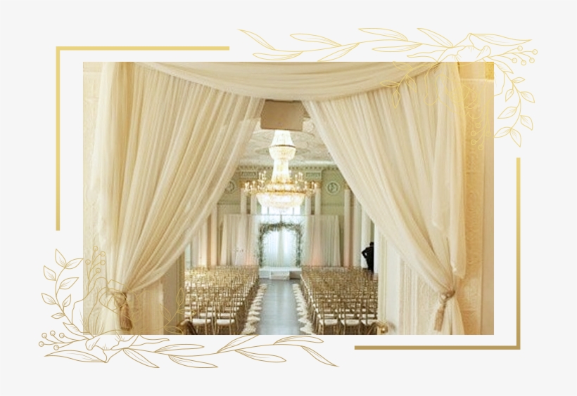 Use Accent Lights Or Beautiful Washes Of Color To Provide - Wedding Drapes Church, transparent png #7615989