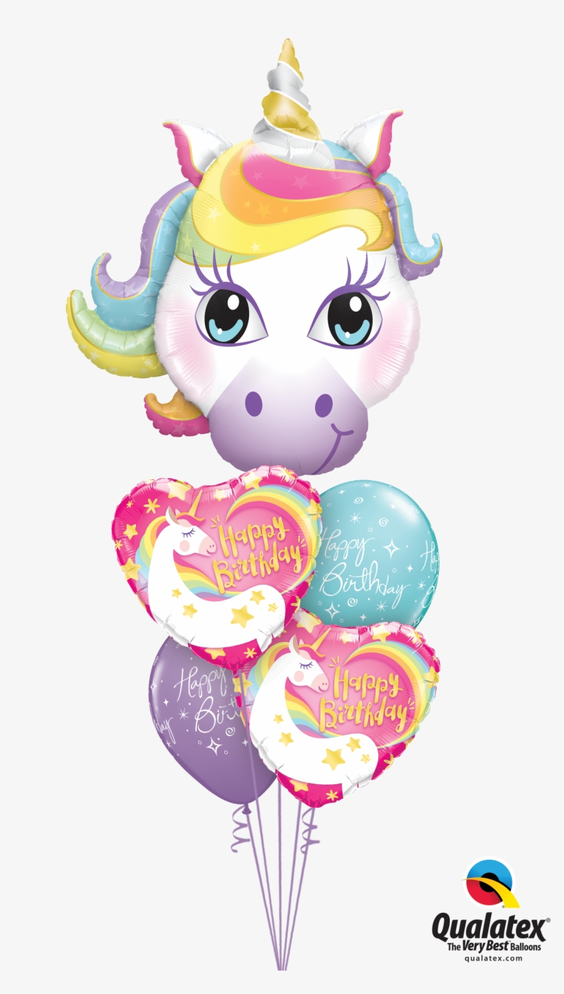 Buy Unicorn Balloons Inflated - Balloons Unicorn, transparent png #7615996