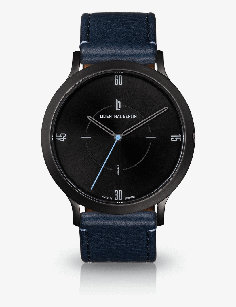 All Black Blue - Lilienthal Watch, transparent png #7616557