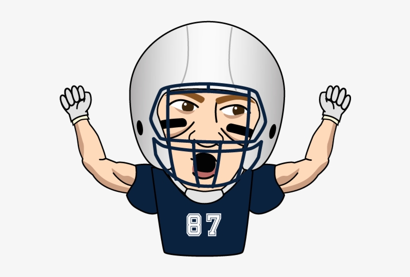 Nfl Gronk Animated Messaging Sticker - Animated Football Helmet, transparent png #7616584