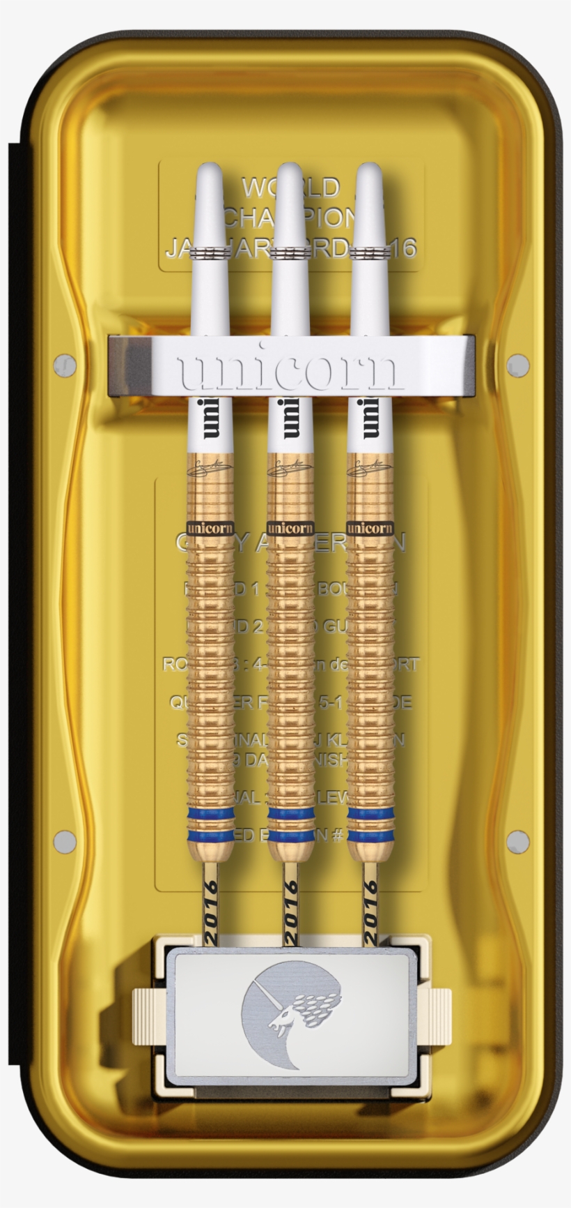 The Tray Of Icon Case Is Cnc Machined From A Solid - Gary Anderson Gold Darts, transparent png #7616666