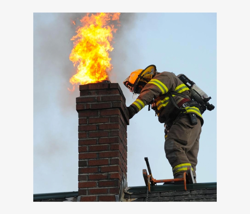 Chimney Fires Can Result From Poor Wood Burning Habits, - Chimney Build Up, transparent png #7616809