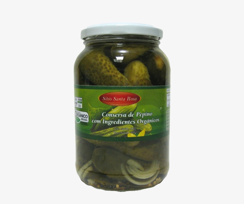 Pepino Orgânico Em Conserva Sítio Santa Rosa - Pickled Cucumber, transparent png #7617001
