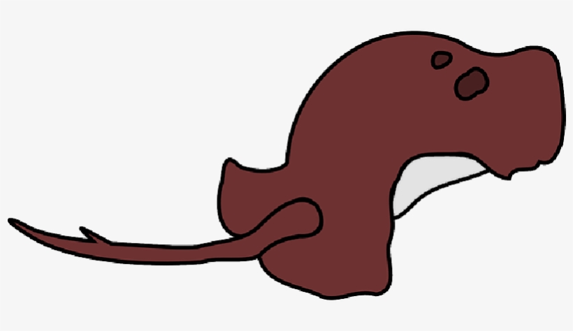 Ray Water, Cartoon, Tank, Fish, Swimming, Ocean, Ray - Stingray Clipart Transparent, transparent png #7617340