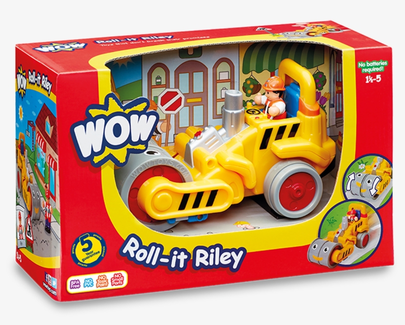 Wow Toys Roll It Riley - Stanley Street Sweeper, transparent png #7617421