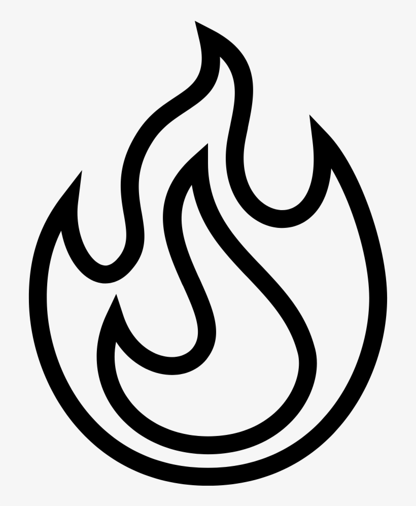 Fire - Fire Line Icon Png, transparent png #7617729