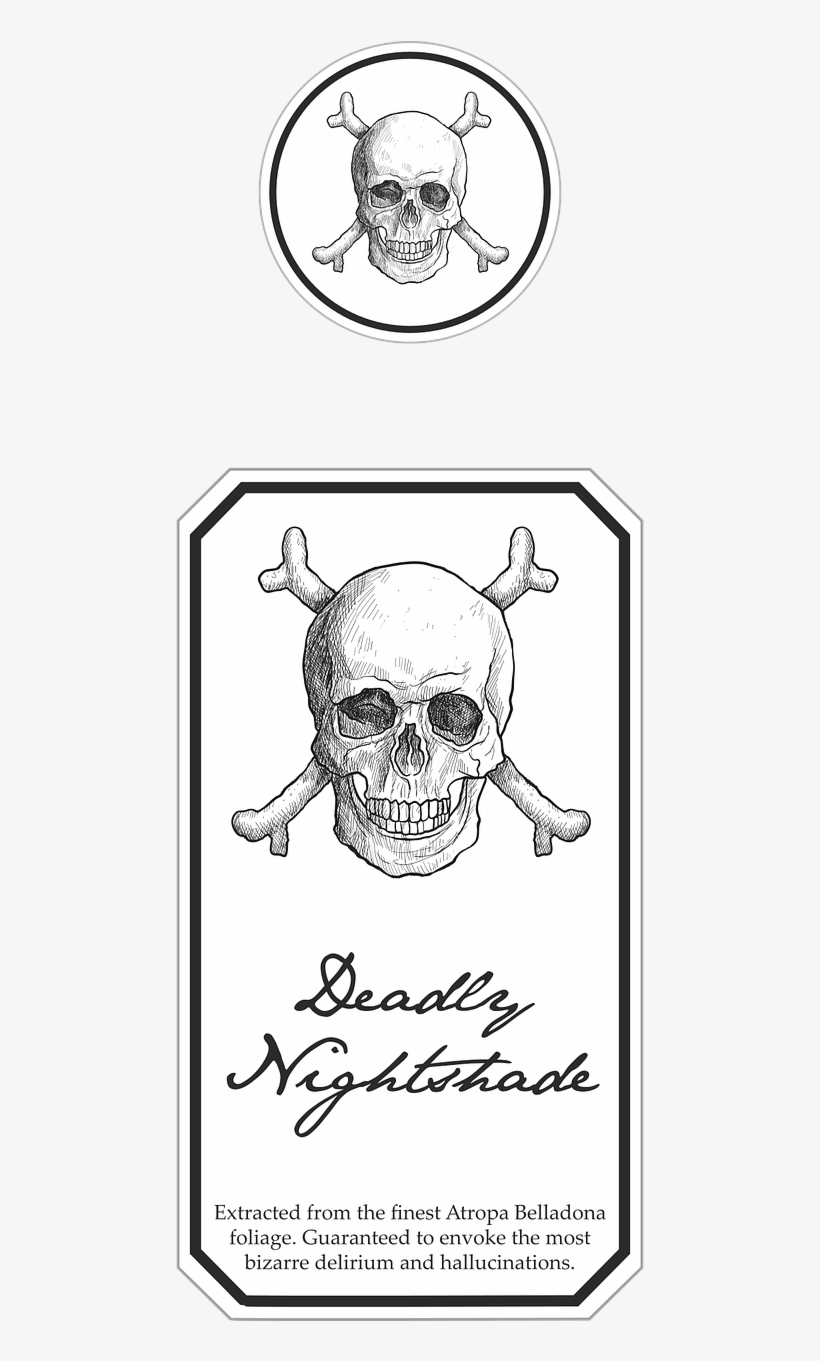 Halloween-2575966 1280 - Halloween Poison Bottles Potion Black And White Labels, transparent png #7617819