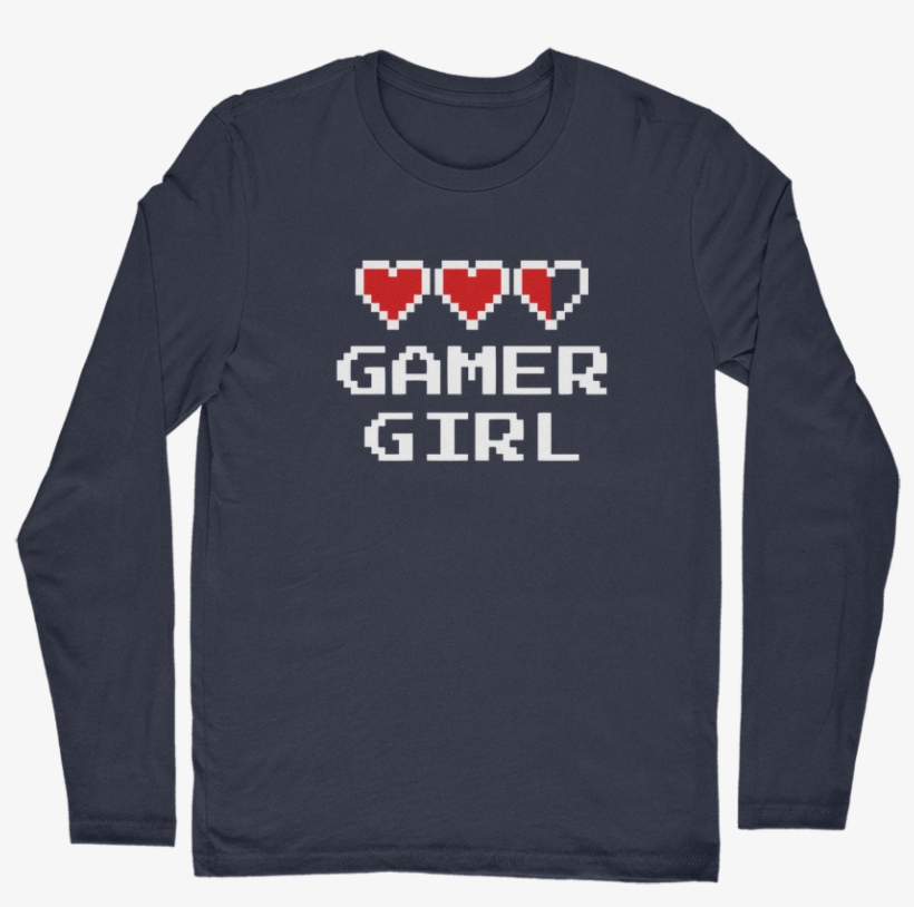Gamer Girl Video Game ﻿classic Long Sleeve T-shirt - Long-sleeved T-shirt, transparent png #7617928