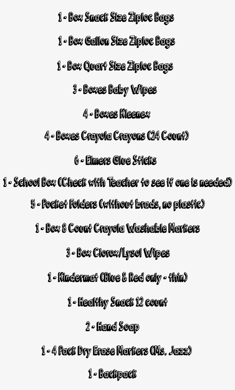 Supply List4 Op - Document, transparent png #7618965